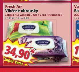 Norma Fresh air vlhčené ubrousky nabídka
