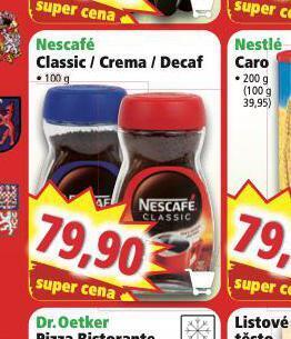 Norma Nescafé classic / crema / decaf nabídka