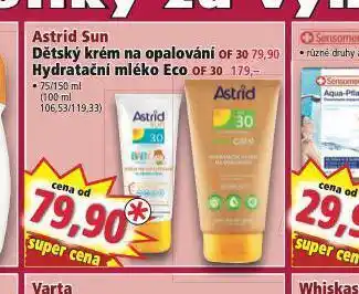 Norma Astrid sun hydratační mléko eco of 30 nabídka