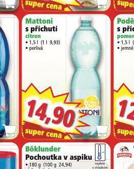 Norma Mattoni s příchutí citron nabídka