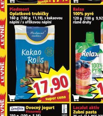 Norma Piedmont oplatkové trubičky nabídka