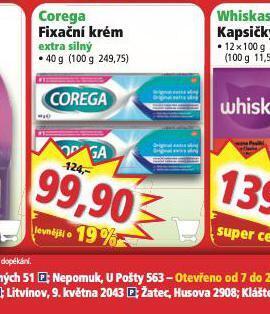 Norma Corega fixační krém nabídka