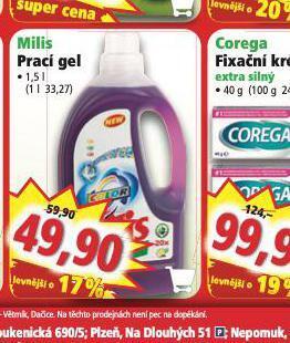 Norma Milis prací gel nabídka