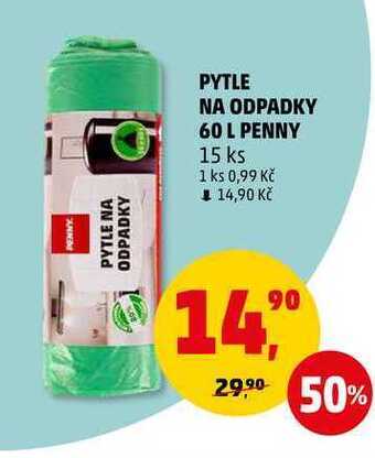 Penny Market Pytle na odpadky 60 l penny, 15 ks nabídka