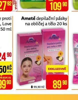 Teta Ameté depilační pásky na obličej a tělo nabídka