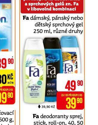 Teta Fa sprchový gel nabídka