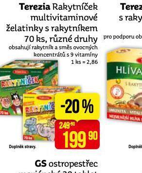 Teta Terezia rakytníček multivitamínové želatinky s rakytníkem nabídka