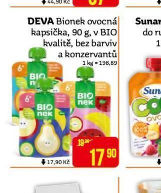 Teta Deva bionek ovocná kapsička nabídka