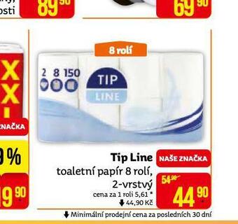 Teta Tip line toaletní papír nabídka