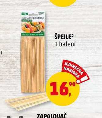 Penny Market Špejle, 1 balení nabídka