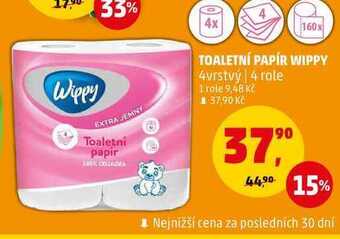 Penny Market Toaletní papír wippy, 4 role nabídka