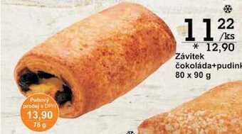 Závitek čokoláda+pudink, 78 g