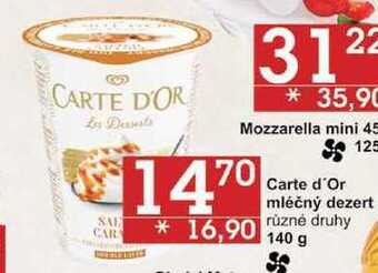 Jip Carte d'or mléčný dezert různé druhy, 140 g nabídka