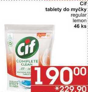 Jip Cif tablety do myčky regular, 46 ks nabídka