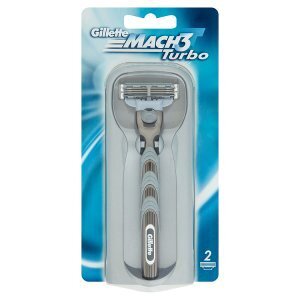 Gillette mach3 turbo pánský holicí strojek + 2 náhradní hlavice