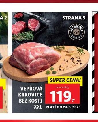 Lidl Vepřová krkovice bez kosti nabídka