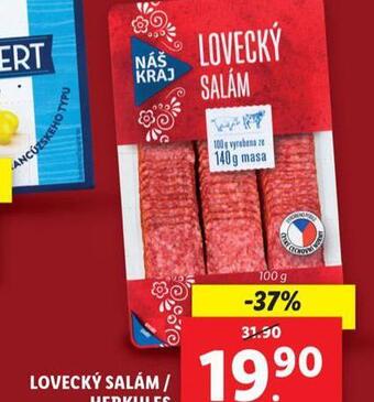 Lidl Lovecký salám nabídka