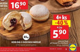 Lidl Kobliha s ovocnou náplní nabídka