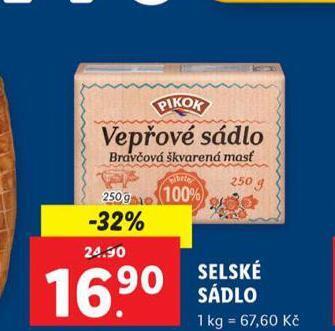 Lidl Selské sádlo nabídka