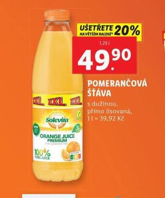 Lidl Pomerančová šťáva nabídka