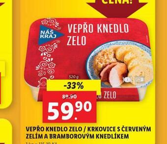 Lidl Krkovice s červeným zelím a bramborovým knedlíkem nabídka
