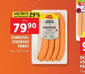 Lidl Šunkové / vídeňské párky nabídka