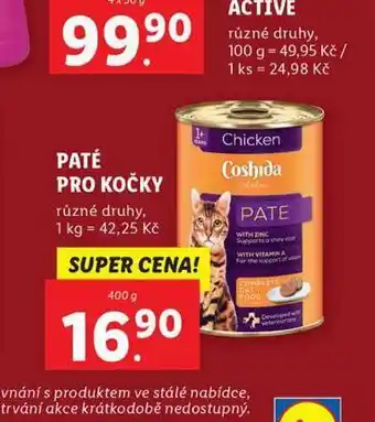 Lidl Coshida paté pro kočky nabídka