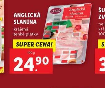 Lidl Anglická slanina nabídka