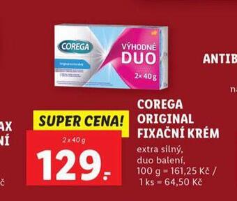 Lidl Corega original fixační krém nabídka