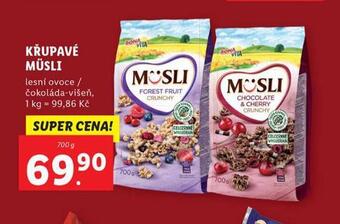 Lidl Křupavé müsli nabídka