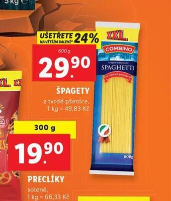 Lidl Špagety nabídka