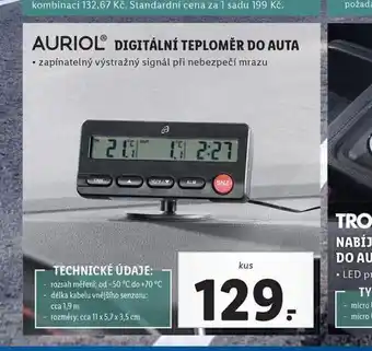 Digitální teploměr do auta