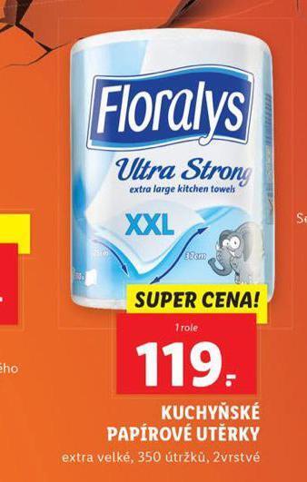 Lidl Florasyl kuchyňsaké papírové utěrky nabídka