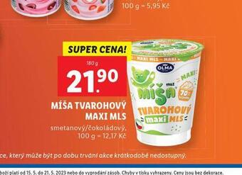 Lidl Míša tvarohový maxi mls nabídka