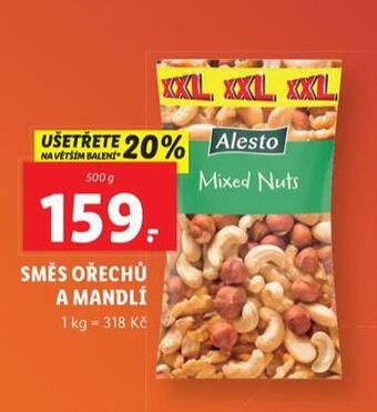 Lidl Směs ořechů a mandlí nabídka