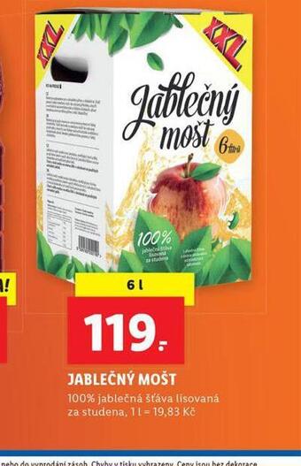 Lidl Jablečný mošt nabídka