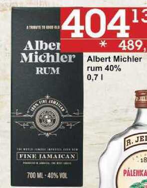Jip Albert michler rum 40%, 0,7 l nabídka