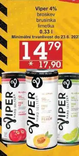 Jip Viper 4% broskev, 0,33 l nabídka