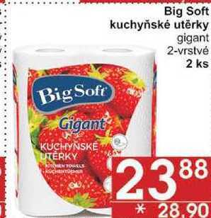 Jip Big soft kuchyňské utěrky gigant 2-vrstvé, 2 ks nabídka