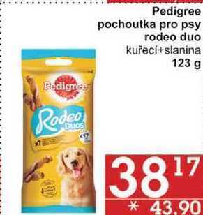 Jip Pedigree pochoutka pro psy rodeo duo kuřecí+slanina, 123 g nabídka