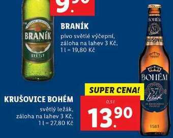 Lidl Krušovice bohém, 0,5 l nabídka