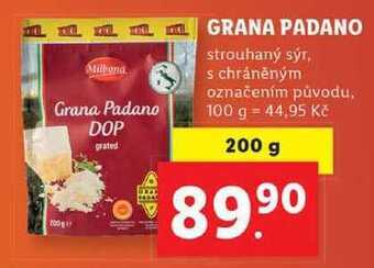 Lidl Grana padano, 200 g nabídka