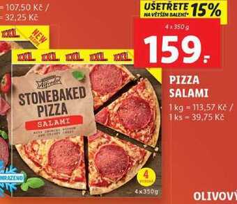 Lidl Pizza salami, 4x 350 g nabídka