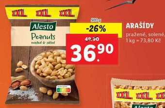Lidl Arašídy, 500 g nabídka