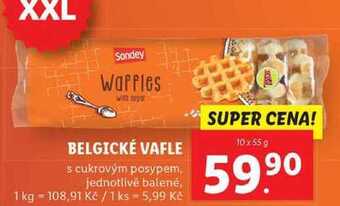 Lidl Belgické vafle, 10x 55 g nabídka