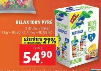 Lidl Relax 100% pyré, 5x 120 g nabídka