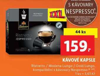Lidl Kávové kapsle, 44 ks nabídka