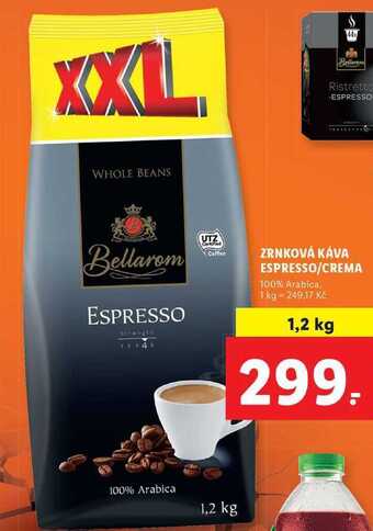 Lidl Zrnková káva espresso/crema, 1,2 kg nabídka
