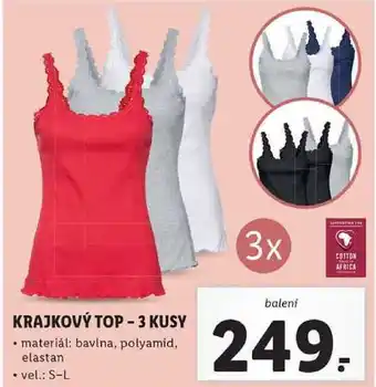Lidl Krajkový top - 3 kusy nabídka