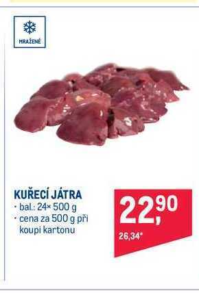 Makro Kuřecí játra 500 g nabídka